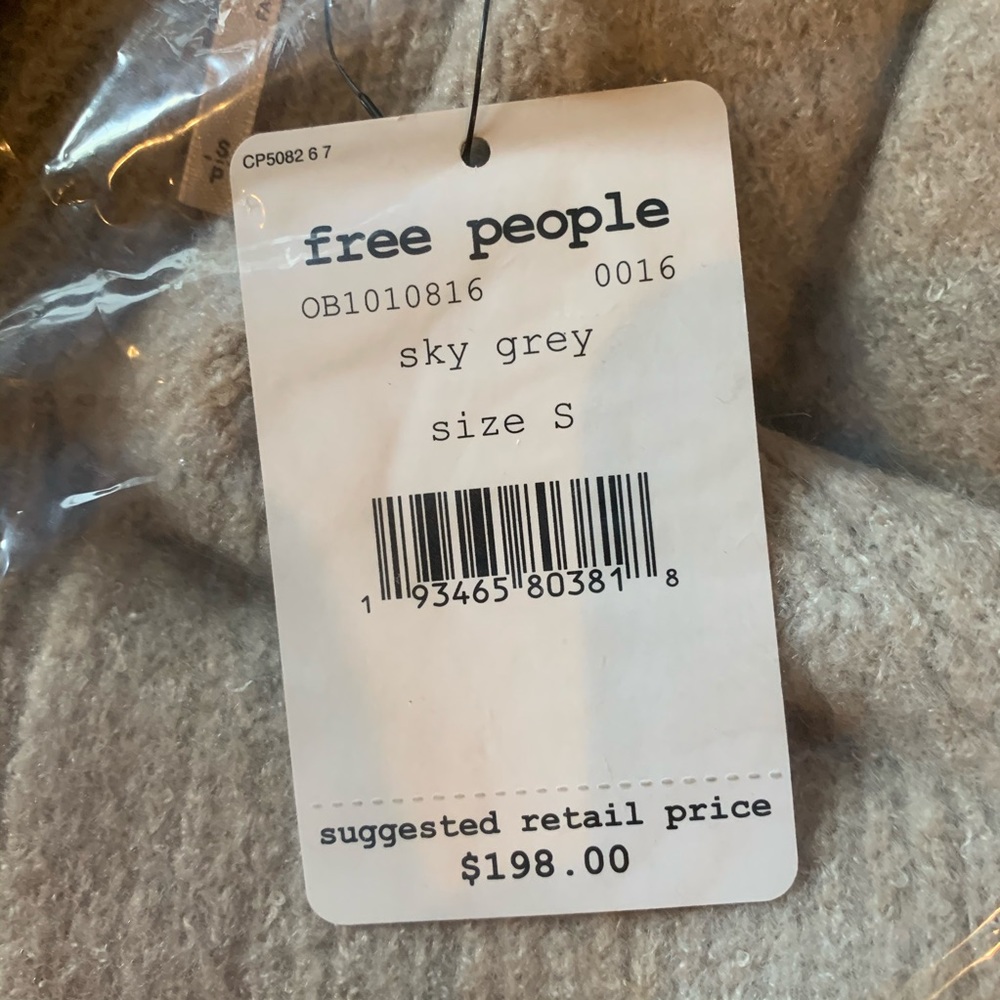 Free People Longline Tunic Sweater grey small - Picture 7 of 7